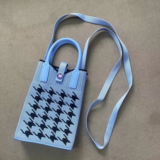 Bolso para móvil, bolso de punto, bolso de mano de gran capacidad, bolso bandolera para estudiantes, bolso de lana