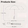 thumbnail image 2 of Folding Umbrella Large Canopy for One Person Compact Travel Umbrella with Hook Handle Portable Collapsible Umbrella for Backpack Carry and Outdoor Commuting, 2 of 9