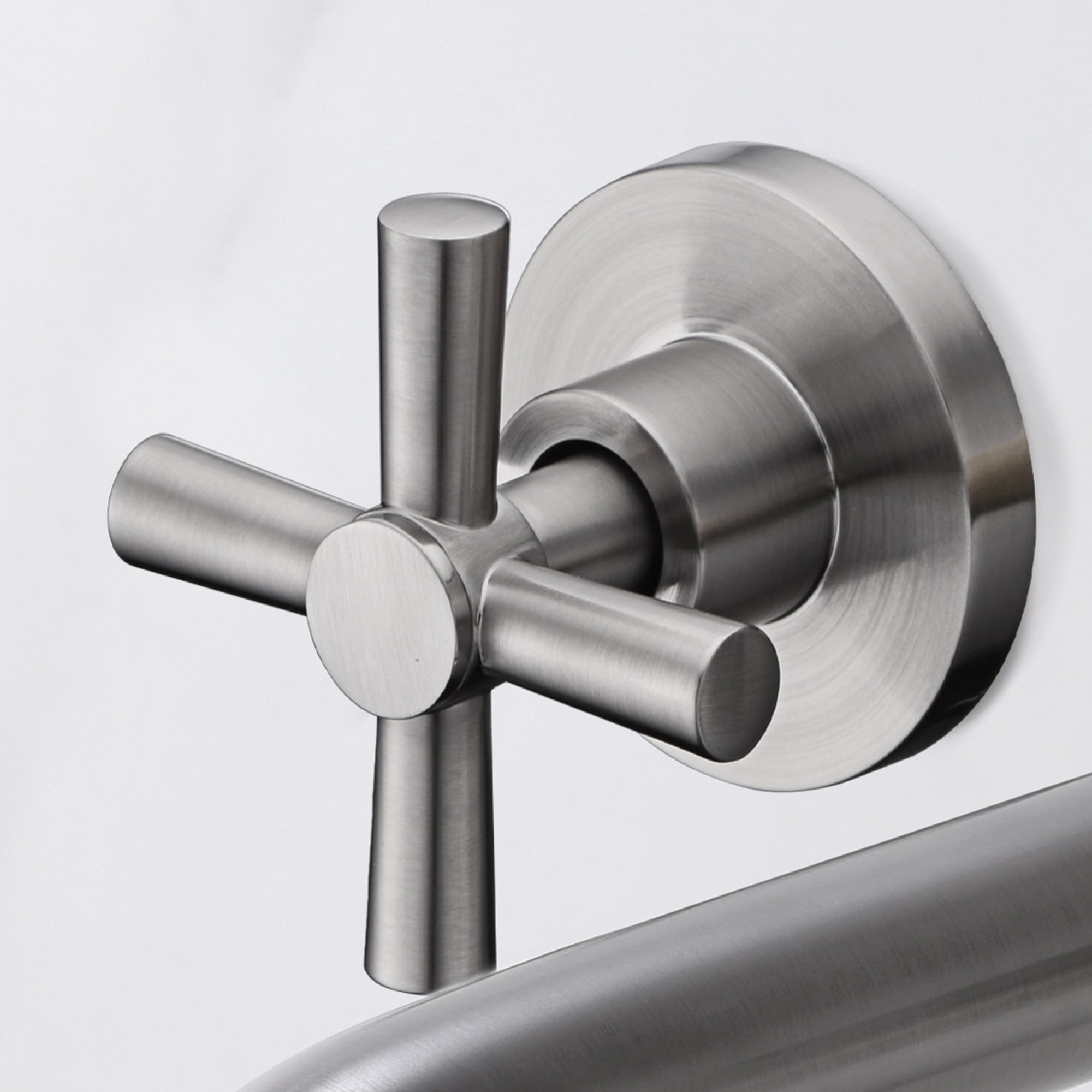 SUMERAIN Tub Faucet Brushed Nickel Wall Mount Tub Filler High Flow Bathtub Faucet with Rough in Valve, Extra Long Spout