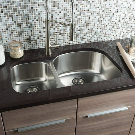 Double Bowl Utility Sink - Hahn Classic Chef 32.38'' L x 20.5'' W Double Bowl Undermount Kitchen Sink