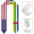 thumbnail image 2 of Central African Republic &amp; USA United States Flag Graduation Stole International Student Stole Pride Shawls Unisex, 2 of 6