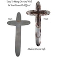 thumbnail image 3 of Urbalabs Western 20 Inch Wall Cross Wood-like Rounded Edges With Propeller In The Middle US Air Force Distressed Wall Hanging Cross Country Wall Decor Room Decoration Office Church Home (Propeller), 3 of 7