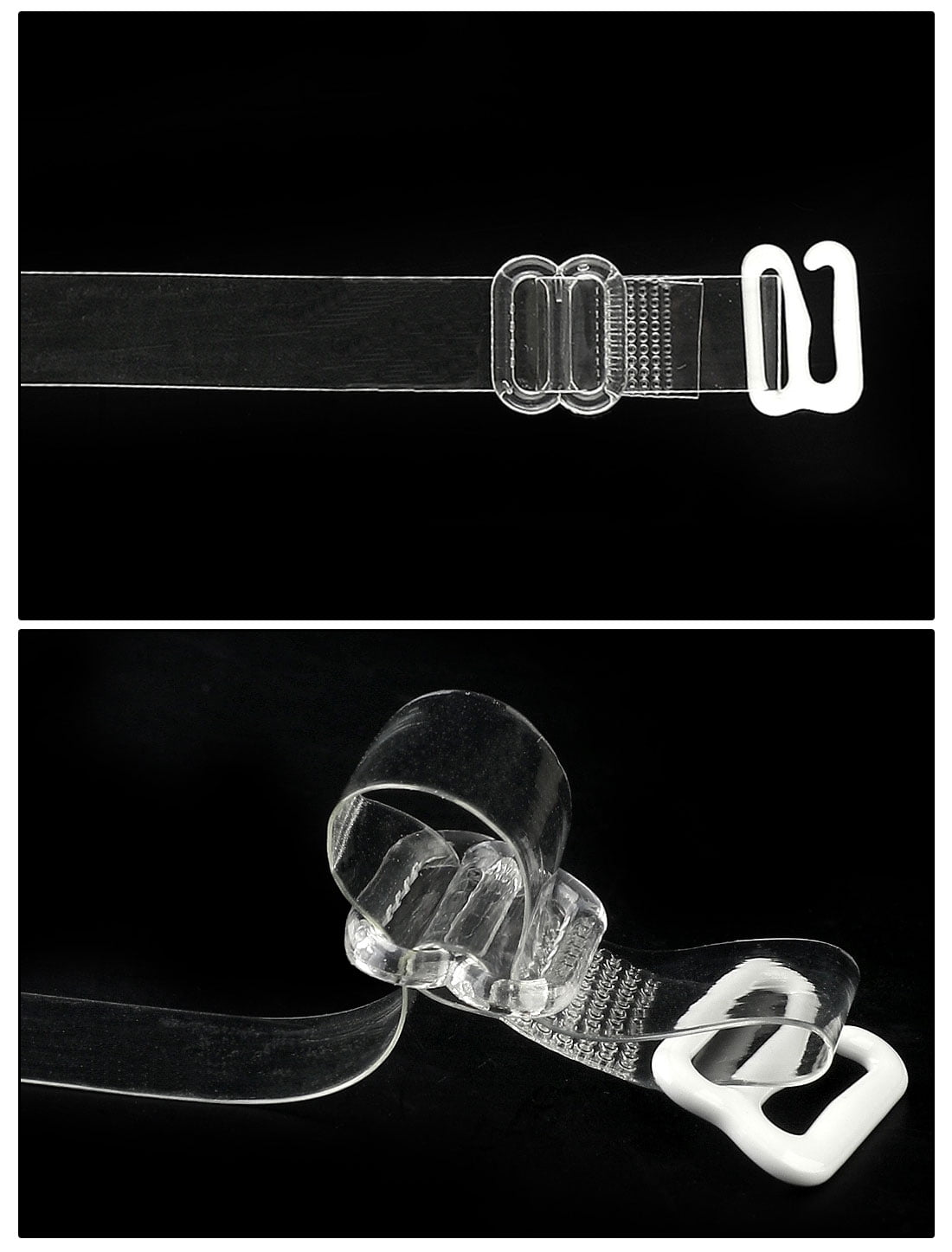 Fashion 2pcs Clear Bra Straps Transparent Invisible Detachable Adjustable  Silicone Women's Elastic Belt @ Best Price Online