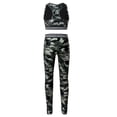 thumbnail image 2 of CHICTRY Kids Girls Camouflage Print Sports Suit Sleeveless Racer Back Crop Top with Athletic Leggings Active Set Army_Green 14, 2 of 7