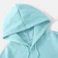 thumbnail image 4 of Karight Women's Cropped Hoodie Fleece Long Sleeve Pullover Cut Off Hood Sweatshirt, 4 of 7