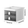 thumbnail image 1 of weibbin Desktop Storage Box, Transparent Small Drawer Desk, Plastic Mini Storage Box, Rabbit Stationery Storage Box, 1 of 6