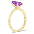 thumbnail image 2 of 2 ct Marquise Cut Simulated Alexandrite Solitaire 18K Yellow Gold Womens Engagement Ring, 2 of 4