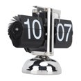 thumbnail image 1 of Flip Clock, Retro Flip Down Clock Mechanical Digital Flip Desk Clock Large Number Battery Powered Internal Gear Operated Clock, Table Clock for Home Office School Hotel Cafe, 1 of 7