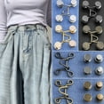 thumbnail image 5 of Travelwant 1 Set Adjustable Waist Buckle Extender Set, Jean Waist Tightener Jean Buttoned Replacement Clip Snap Tack Metal Button Jeans Button Attacher for Loose Pant Gifts for Women, 5 of 6