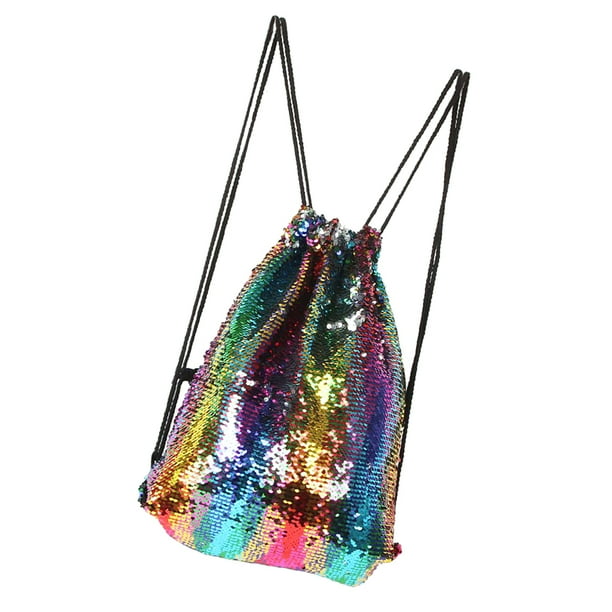 Drawstring sequin best sale bag