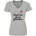 thumbnail image 3 of Inktastic Worlds Best Great Grandma Women's V-Neck T-Shirt, 3 of 5
