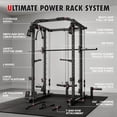 thumbnail image 3 of MITONOS Smith Machine, 2000LBS Power Cage with Cable Crossover System, All-in-One Squat Rack with Smith Bar, Workout Cage Strength Training Equipment with Attachments, RD, 3 of 8