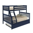 thumbnail image 3 of Max & Lily Solid Wood Bunk Bed, Twin over Full with Storage Trundle and Ladder for Kids, 3 of 14