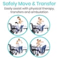 thumbnail image 4 of 2 pack Lumbar traction assist belt Gait Belt with 6 Handles Transfer Belt Fle to Unlock - Great Lift Belt for Elderly, Therapy, Handicap etc, 4 of 5