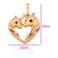 thumbnail image 2 of Collar Corazon Unicornios Mamá Hijo Swarovski Oro 18k Lam dorado Unitalla, 2 of 8