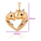 thumbnail image 2 of Collar Corazon Unicornios Mamá Hijo Swarovski Oro 18k Lam dorado Unitalla, 2 of 8
