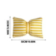 thumbnail image 2 of Striped Bow-Decorated Pillowcase 50x33cm Soft Velvet Bolster Pillow Suitable For Sofas Beds And Home Decor, 2 of 7