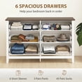 thumbnail image 4 of HOMCOM Commode pour Chambre avec 6 Tiroirs pour Salon, Garde-Robe, Buanderie, 4 of 10
