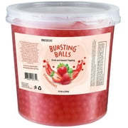 BREXONIC Bursting Boba Pearls Strawberry Tapioca Pearls for Bubble Tea & Desserts, 7 Lbs