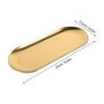 thumbnail image 2 of VORCOOL 3Pcs Oval Stainless Steel Snack Serving Tray Golden Multipurpose Use, 2 of 8