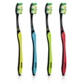 thumbnail image 4 of GUM Multi-Clean Toothbrush, Soft Multi-Level Bristles, Medium Head, 4 Count (Pack of 3), 4 of 7