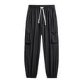 thumbnail image 1 of Pantalones de trabajo informales para hombre: pierna recta, unisex, cintura elástica, resistentes a las arrugas, nailon y spandex; verano/otoño; tallas L-XXXXXL., 1 of 4