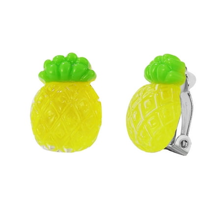 

nsendm Stud Clip Cartoon Earring Ear Ear Of Kids Fruit Girls Punch Baby Cute Baby Care Baby Bonnet 2 Year Old Babyproducts B One Size