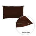 thumbnail image 3 of Honey Set of 4 Decorative Throw Pillow Cover Solid Color 12" x 20" Brown Lumbar Pillowcase for Couch, Bedding, 3 of 3