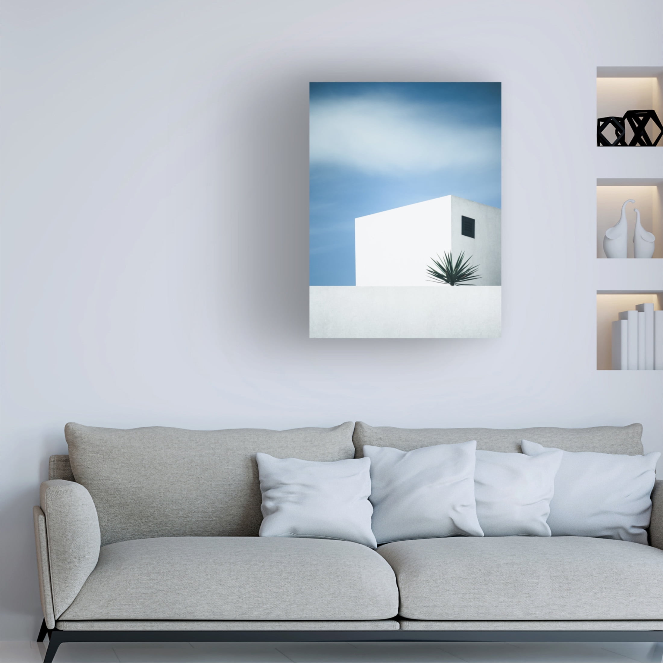 Canvas Wall Art - Renate Wasinger 'Palm Tree' Wall Art for Living Room, Bedroom, or Office D?cor by Trademark Fine Art - 35 x 47 Inches