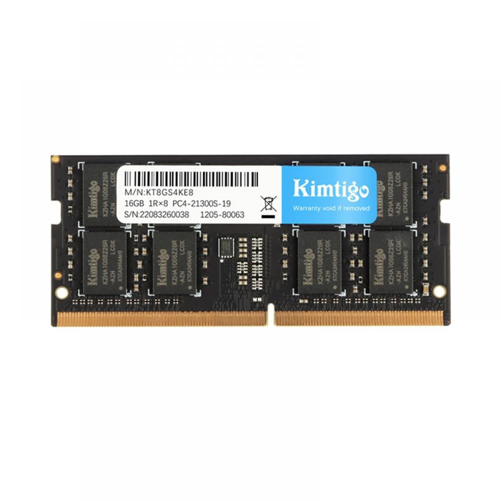 Kimtigo DDR4 16GB Laptop Ram 2666MHz PC4-21300 Unbuffered SODIMM Notebook Computer Memory 260Pin 1x16GB 