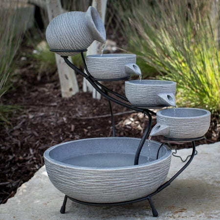 Belham Living Calhoun Solar Cascade Fountain By Smart Belham Living Calhoun Solar Cascade Fountain By Smart