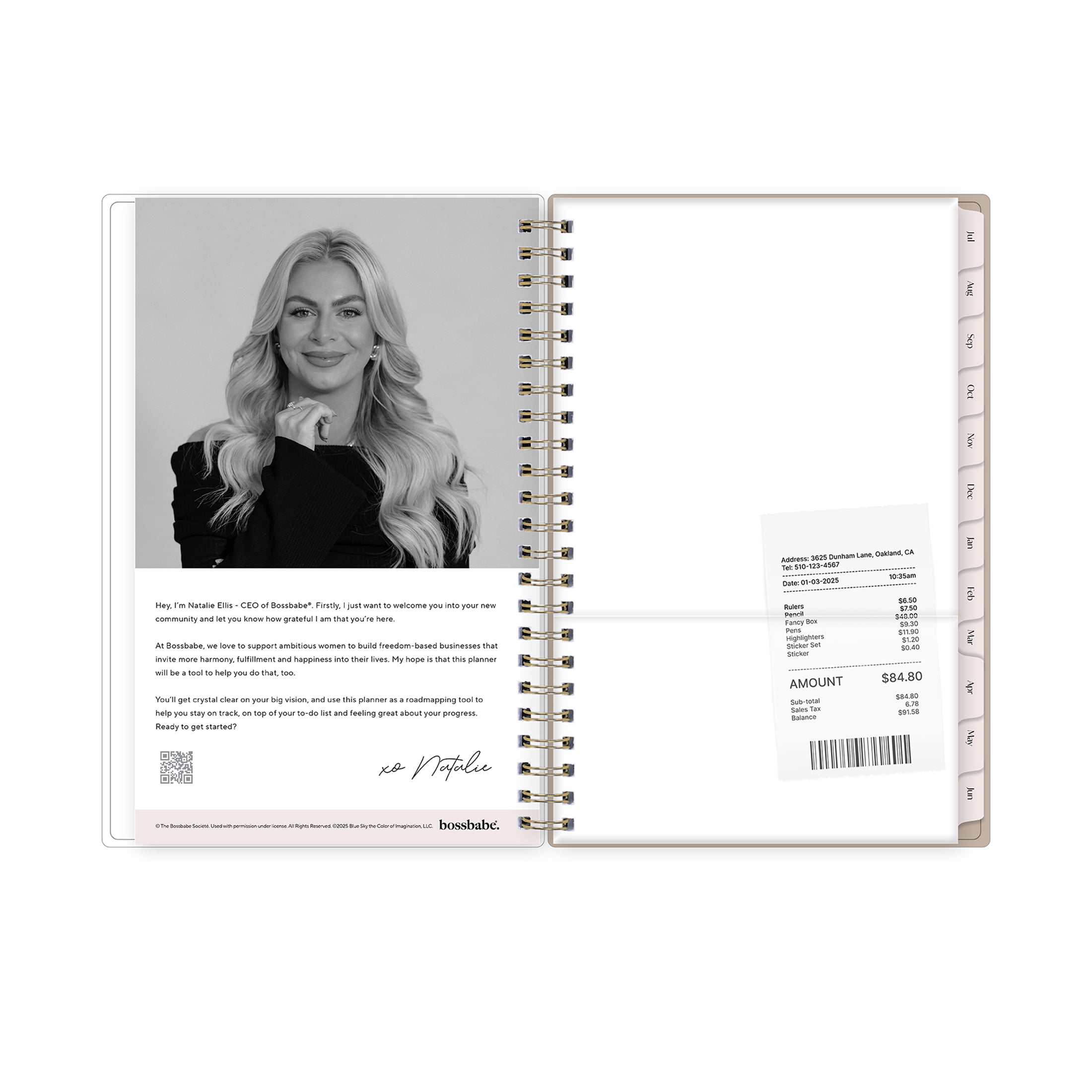 Bossbabe for Blue Sky Monthly Weekly Planner, 5" x 8", Wanisa 15-Month (April 2026 - June 2027)