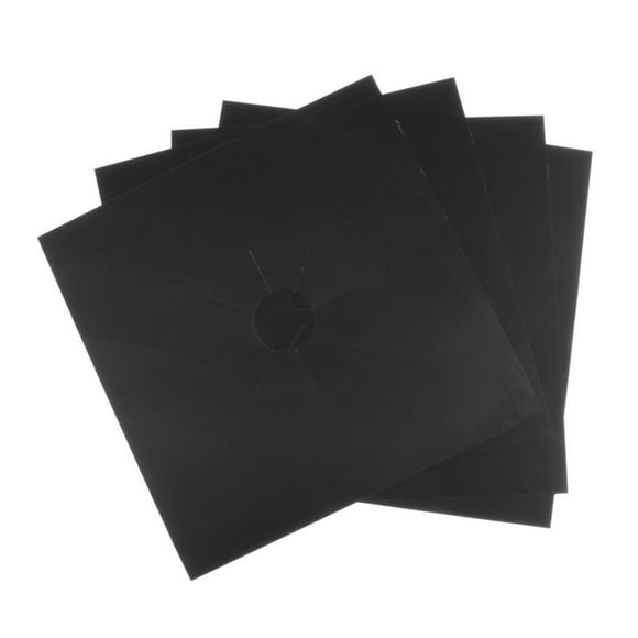 4 Cubiertas Para Quemadores De Protectores De De Gas Almohadil Para Wandteppich, Negro 0.2mm_2 CUTICAT Estera de la estufa de gas