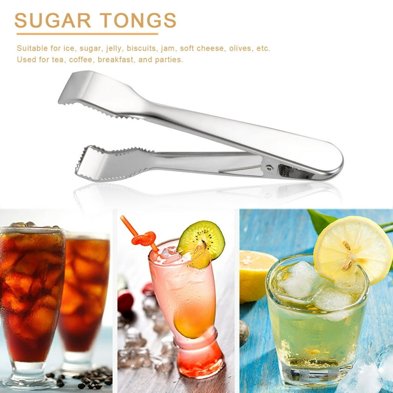 Stainless steel ice tongs 17.5cm - Bar Tools 