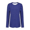 thumbnail image 5 of Holzkary 3/4 Sleeve T Shirts for Women Fashion Printed T Shirt Casual V Neck Three Quarter Sleeve Top Summer Tops Fall Fashion Blouses Beach Vacation Clothes Spring Tunic 2025 Trendy Blue 4Xl, 5 of 9