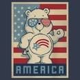 thumbnail image 2 of Junior's Care Bears Retro America Cares Bear Racerback Tank Top, 2 of 5