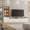 White-Two-piece Set, variant on 118.1'' White Entertainment Center With Bookshelf For 75/85/95/100 inch TV, Modern Wooden Storage Media Console With TV Stand And Lights Glass Door bookshelves For Living Room Bedroom