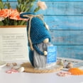 thumbnail image 3 of Decoración azul, elfo de peluche sueco hecho a mano con divertidos y cálidos refranes, decoración de fiesta en la vida en la playa, los mejores regalos para el hogar de verano, 3 of 5