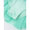 thumbnail image 6 of YONGHS Kids Girls Figure Ice Skating Dress Ballet Dance Leotard Dancewear Light Green 12, 6 of 7