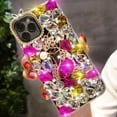 thumbnail image 3 of Case Compatible with iPhone 13 Pro max, 3D Handmade Luxury Shiny Crystal Glitter Rhinestone Gems Clear Hard PC Case（Purple）, 3 of 3