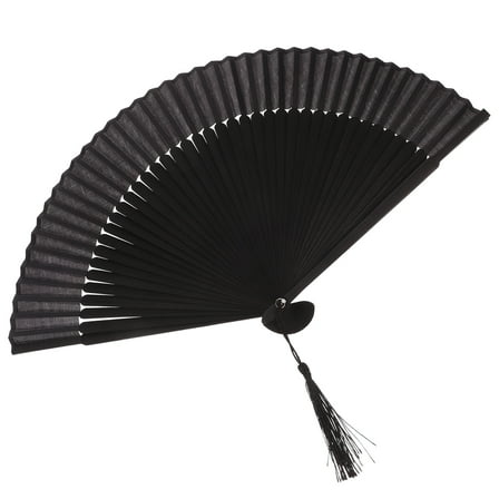 Classic Black Folding Fan Retro Decor Hand Fan Handheld Fan Hand Held Folding Fan Chinese Folding Fan Bride