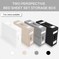 thumbnail image 2 of Bed Sheet Organizer Foldable Closet Storage Box with Handle Large-Capacity Organizers for Bedding, Clothes, Blankets, 2 of 5