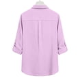 thumbnail image 7 of Cavosen Oversized Shirts for Women Linen Button Down Lapel Long Sleeve Shirts Lightweight Blouse Breathable Comfortable Tops, 7 of 7