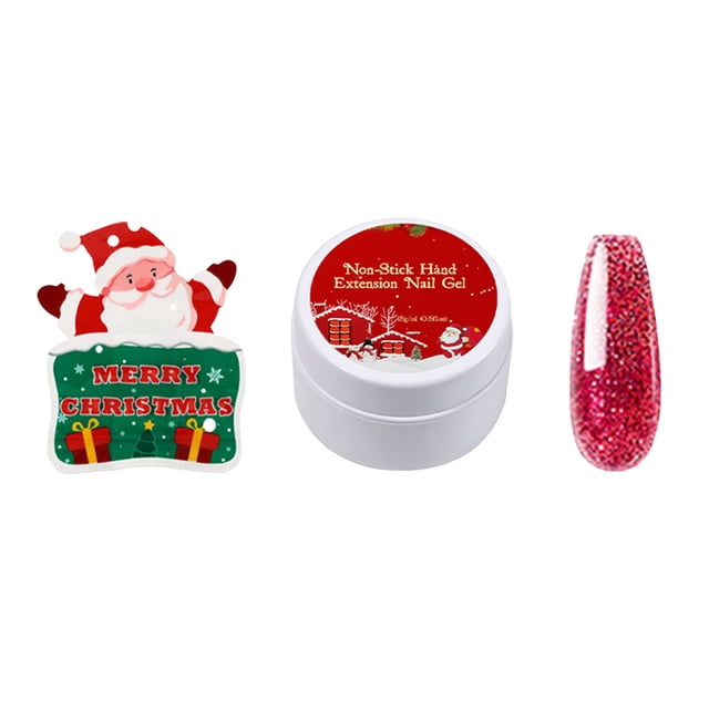 Christmas Extension Glue for Creating Festive Holiday Manicure Designs with Carving and Pinch Techniques