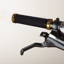 IDEANATEGRATE 2Pcs Bicycle Handlebar Grips Assorted Color 13.00X13.00X3.50CM Rubber Aluminium Alloy Comfortable Grip