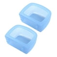 thumbnail image 3 of FITYLE 2Pcs Pet Kennel Cage Bowls Water Feeder Dish Easily to Carrier Bowl for Wire Cages or Crates for Kitty Small Animals Blue, 3 of 9