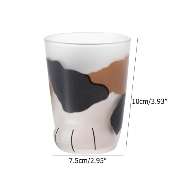 1 Uds. Taza con patas de gato bonitas de cristal con patas de tigre, taza de café para oficina, taza de cristal para leche para desayuno, regalo