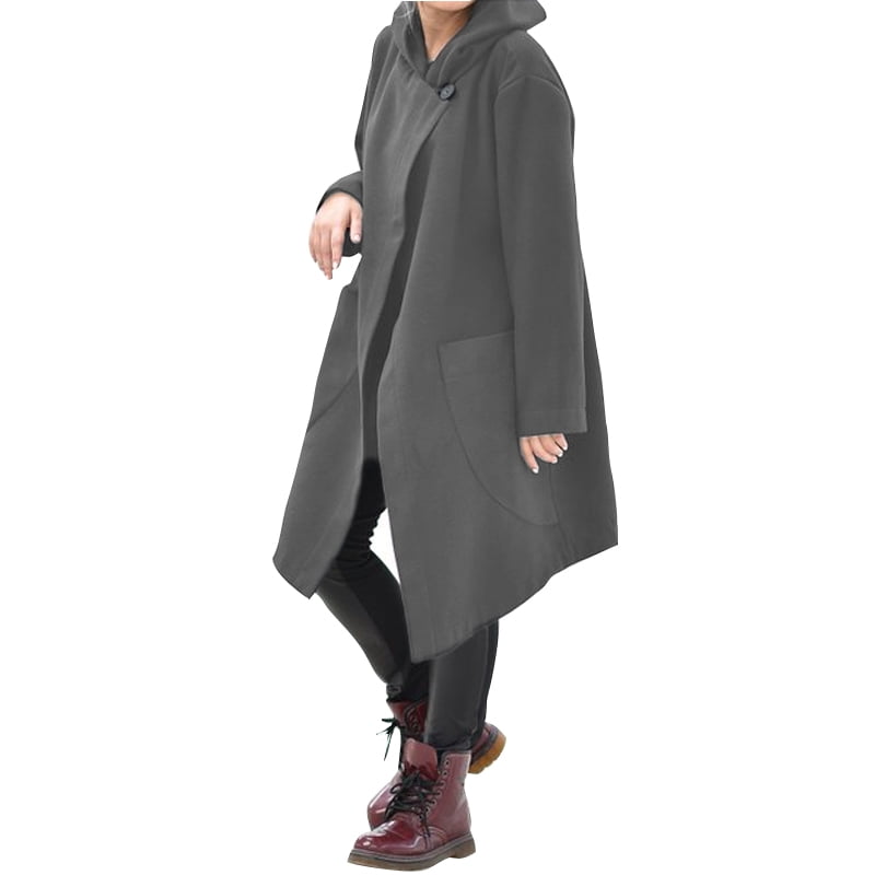 Celmia Womens Long Poncho Cape Coat Jacket Asymmetric Cloak Cardigan Outwear Walmart Canada
