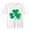 White, variant on XIMIN Kids' St. Patrick's Day Soft Short-Sleeve Crew Neck T-Shirt - Distressed White Four-Leaf Clover Graphic, Lucky Charm Top for Boys & Girls