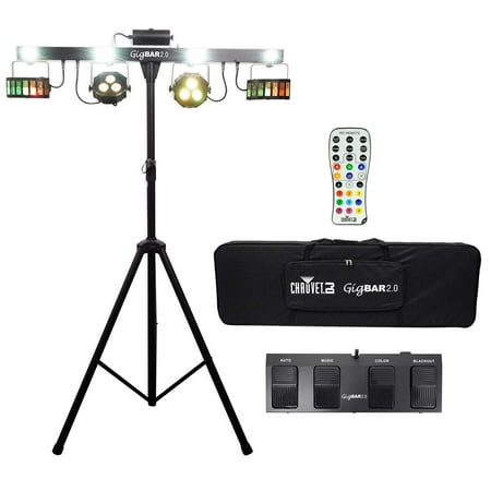 - Chauvet DJ 4-in-1 LED GigBAR 2.0 Light FX System w/ Tripod+Remote+Footswitch+Bag